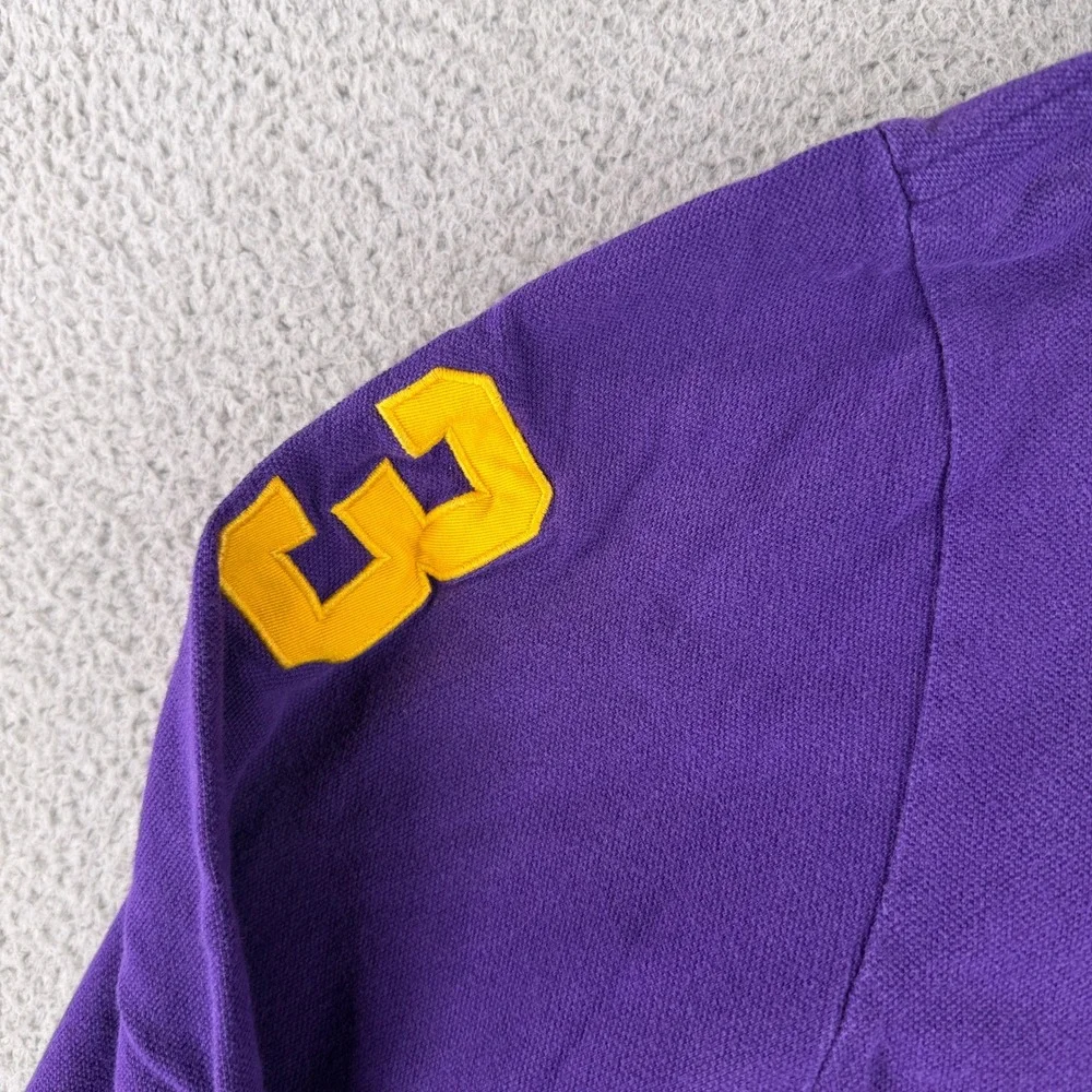 Polo Ralph Lauren Polo Shirt Mens XL Purple Big Pony Long Sleeve Yellow Logo 3